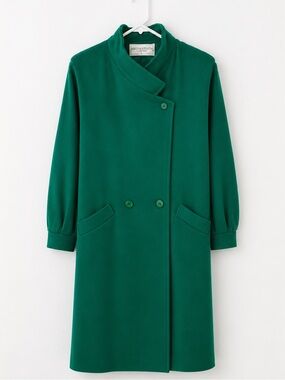Gorgeous Emerald Green Calf length Winter Coat